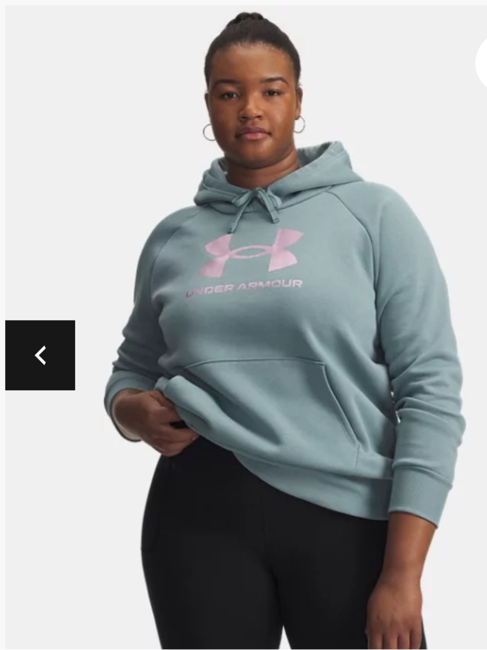 NWT 2X Under Armour Dusty Blue Hoodie with Iridescent Logo